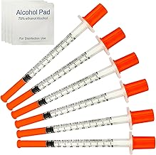 20 pack1ml 30G 8mmDispensing Measuring Tool with + Alcohol Wipes, Plastic Multiple Uses Measuring Tools, Individually Wrapped (20 Units + 20 Wipes)