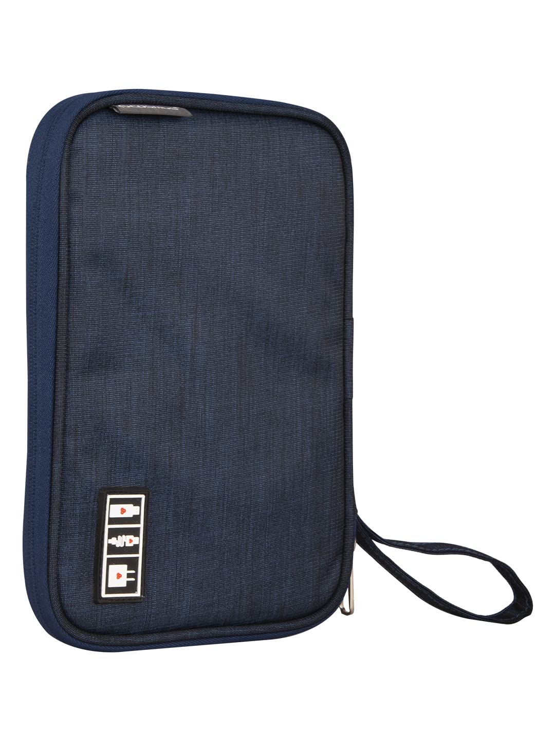 COSMUS Gadget Organizer Case Portable Zippered Pouch for All Small Gadgets USB Cables Navy Blue