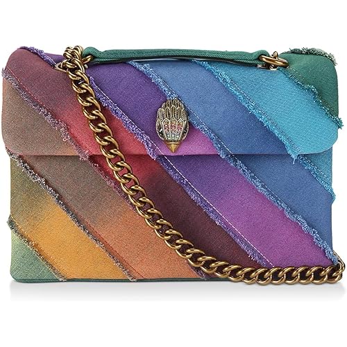 Kurt Geiger London Kensington Rainbow Denim Crossbody Bag