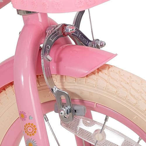Miniatura 8 de JOYSTAR Little Daisy Kids Bike for 2-7 Years Girls with Training Wheels & Front Handbrake 12 14 16 Inch Princess Kids Bicycle with Basket Bike