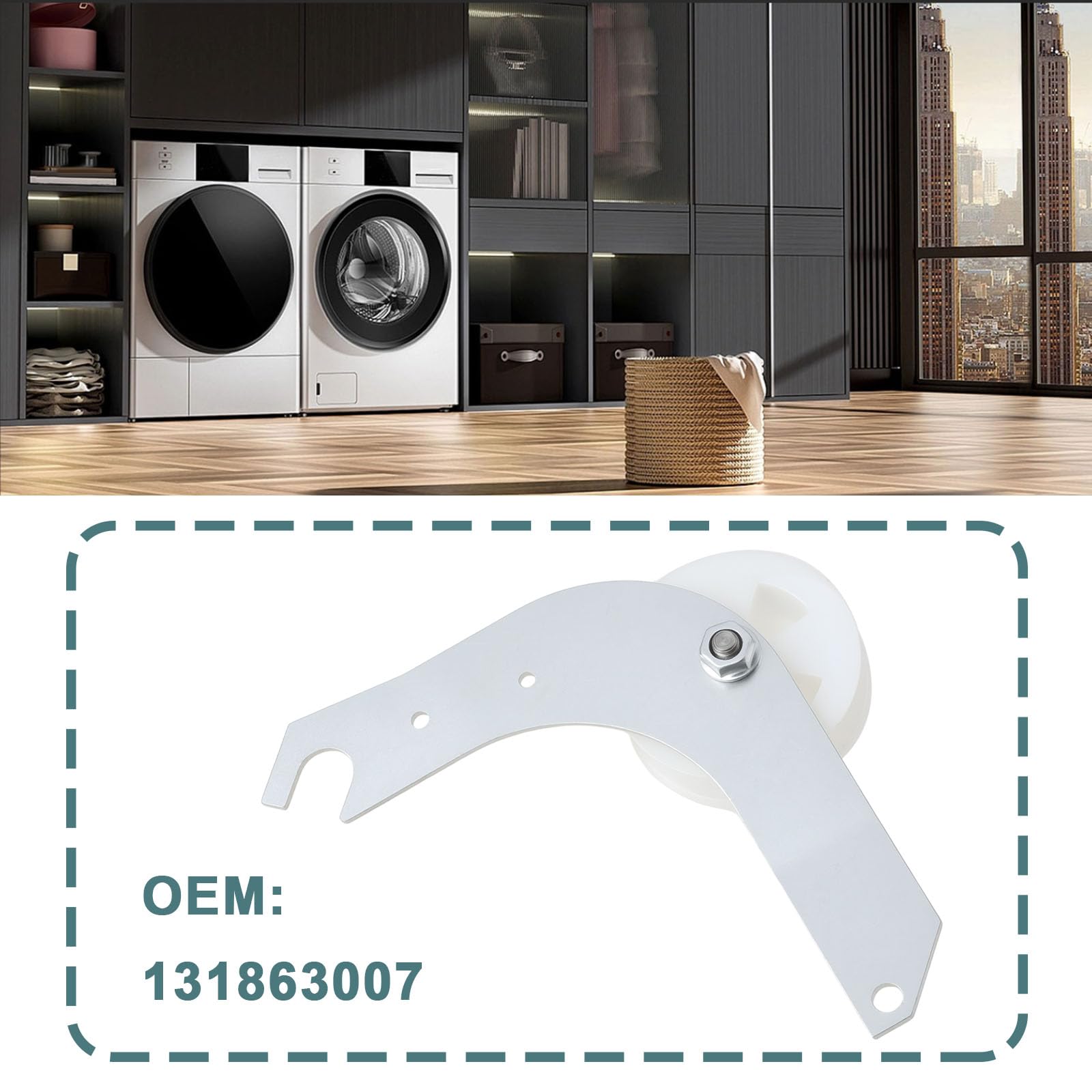 ECSiNG Spannrollenarmhalterung für Trockner, 131863007, kompatibel mit Electrolux Frigidaire