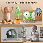 SANJOIN Dancing Talking Cactus Baby Toys,18 Months+ Boys Girls Singing Mimicking Cactus Toy Gift with 120 English Songs,Baby Toys for 2 Years Old Toddler Kids,Adjustable Volume & Repeating