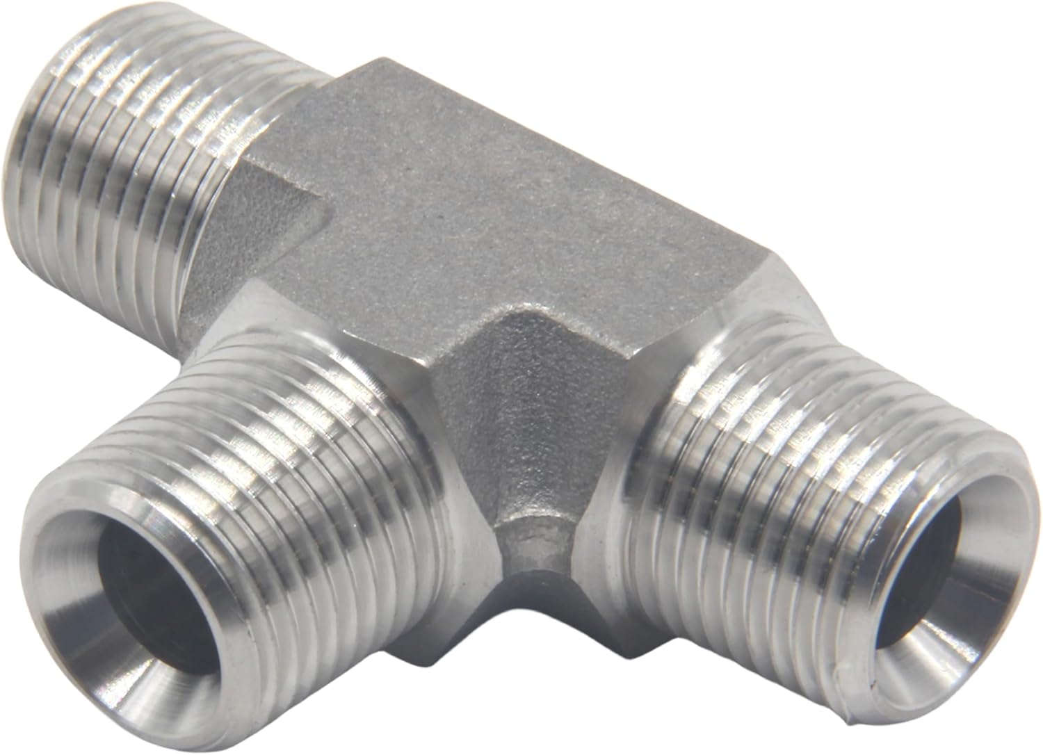 HFS(R) 304 Stainless Steel Forged Pipe Fitting Street Tee - Male MNPT 3-Way Tee Stainless (3/4" Male NPT)