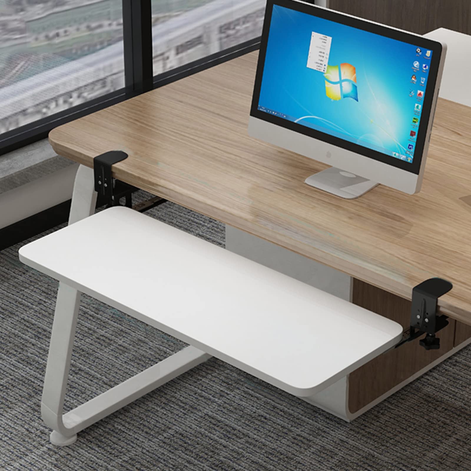 Buy LIQEE Keyboard Tray Under Desk Premium Wooden Keyboard Tray under