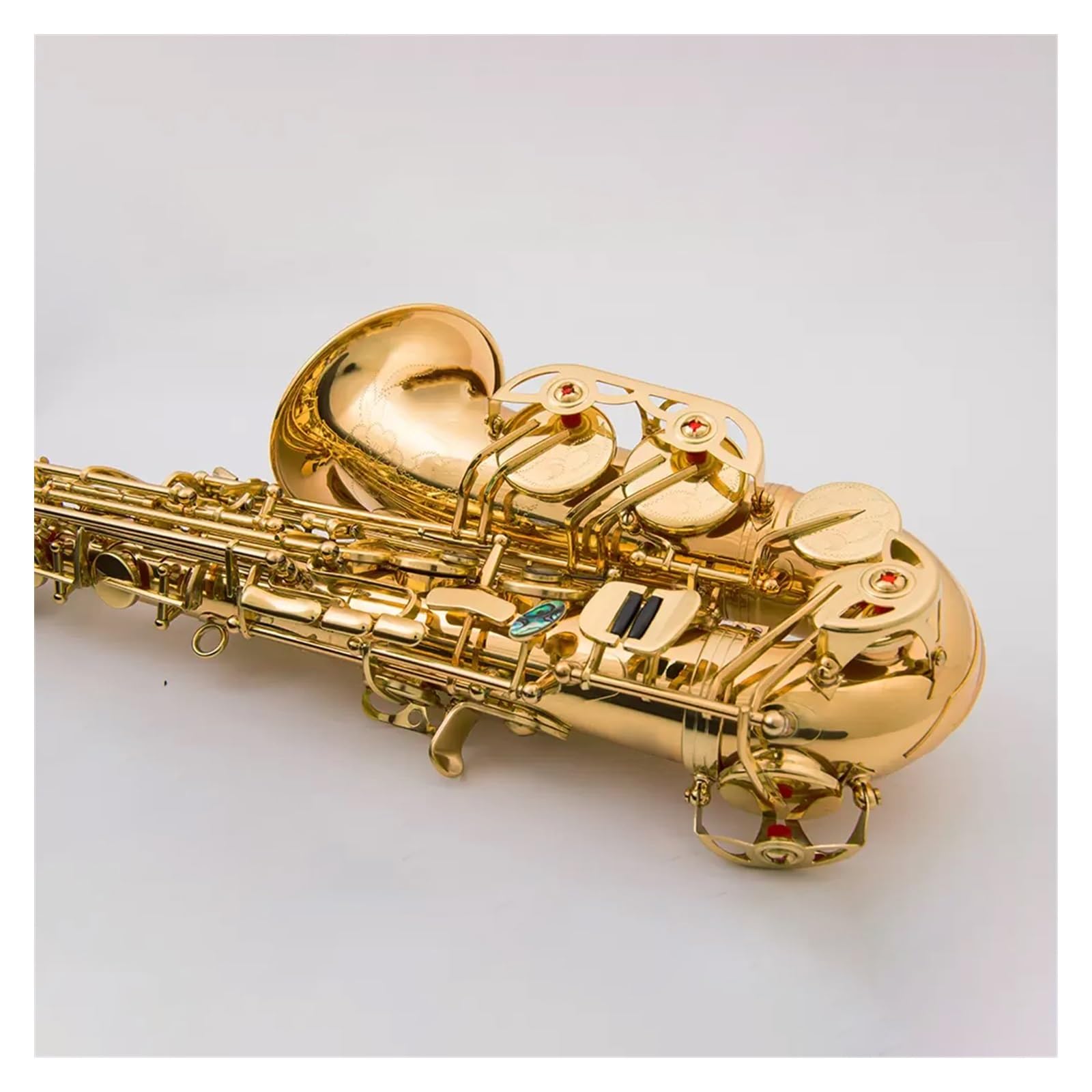 Saxofón Alto Profesional de Alta Gama, Instrumento de saxofón Reforzado con Doble Costilla, actualización EB