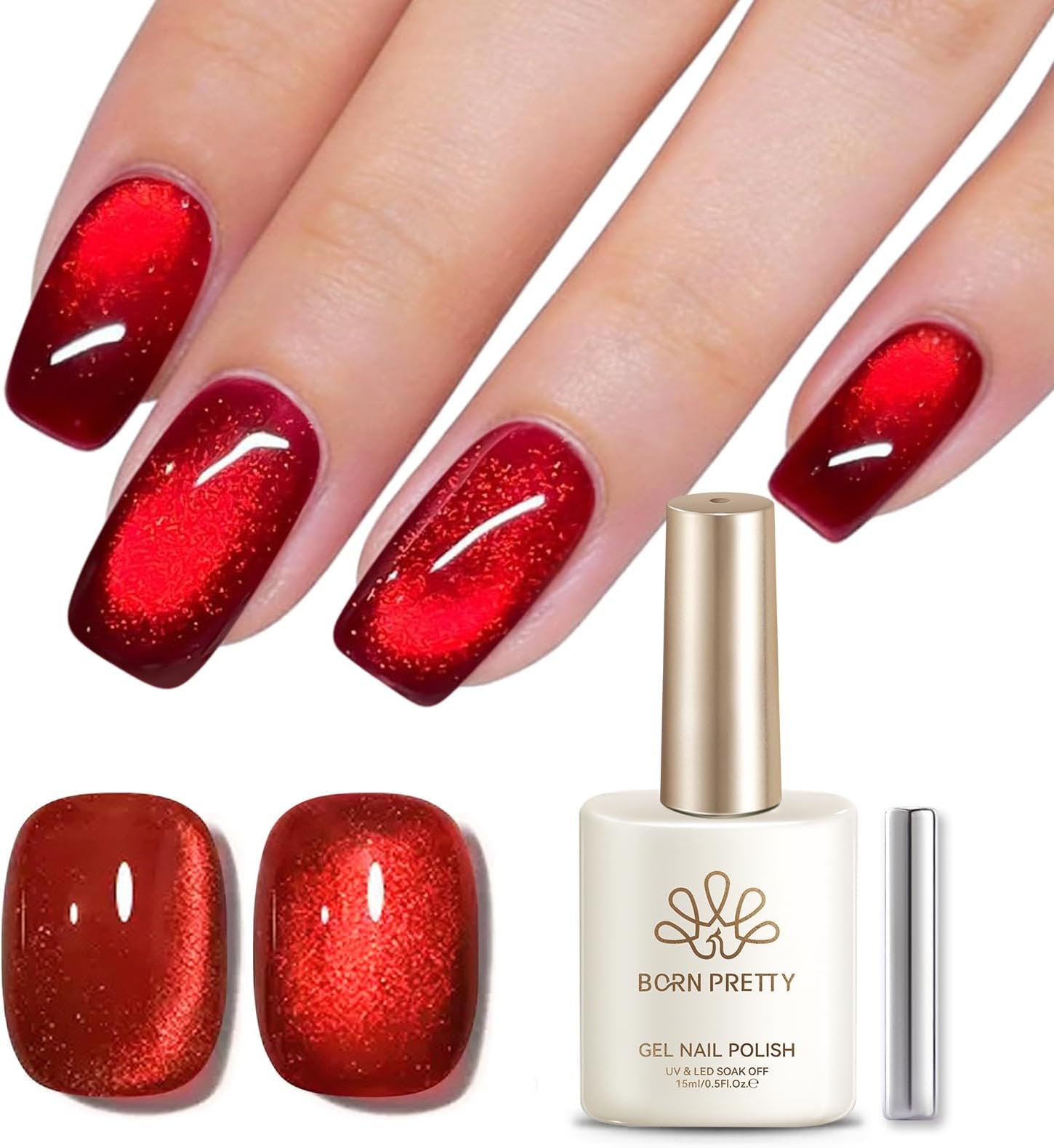 Born Pretty Cat Magnetic Eye Gel Nail Polish 15ml from BELLE GAGA® Cat Eye Magnetic Gel Polish for Nail Art Manicure Salon DIY at Home Soak-Off UV LED Cured (59126)