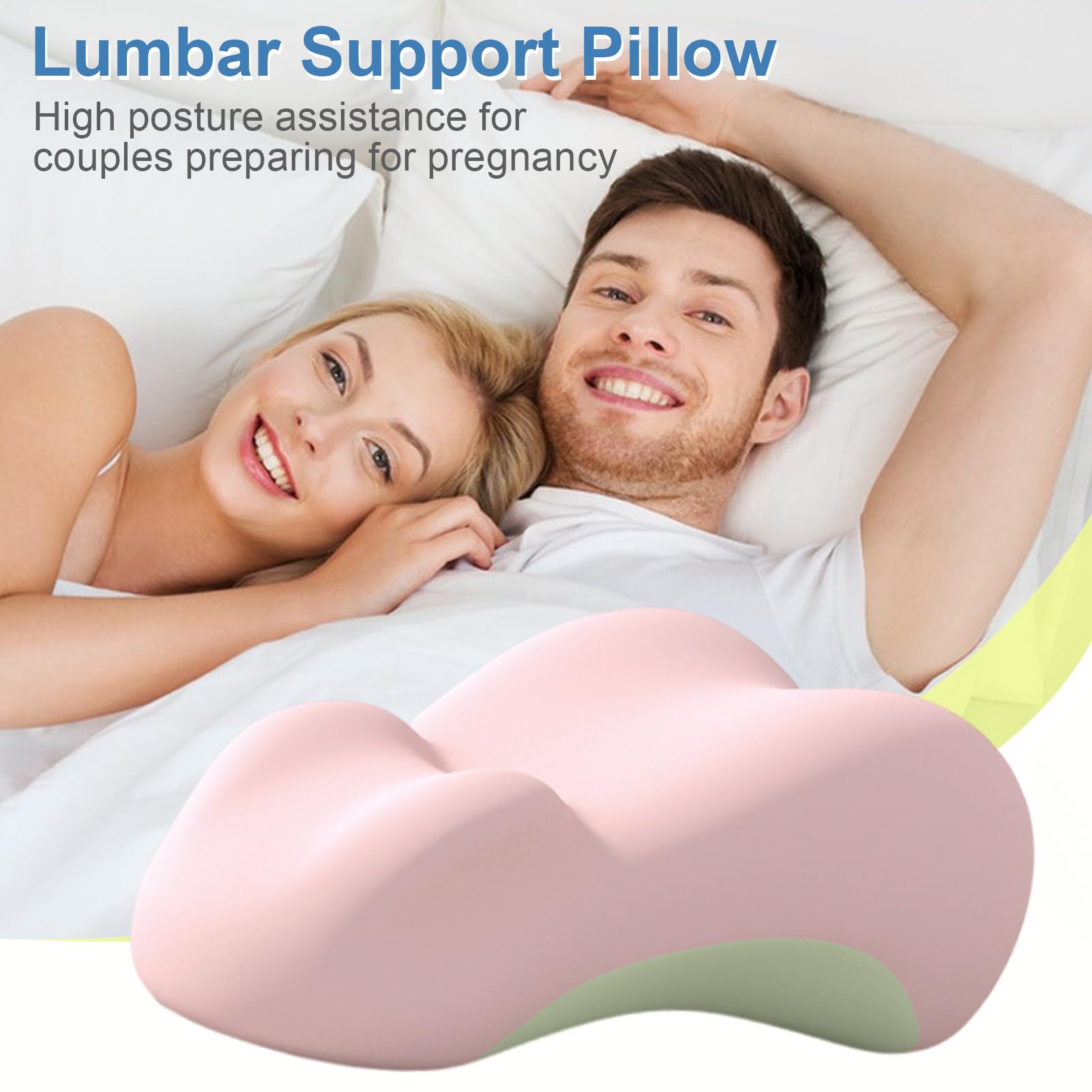 Almohada para Parejas e Cojín de Espuma Suave | Almohadas de Soporte Lumbar para Cama Para Masaje Lectura Dormir Sentarse en Cama Sofá Dormitorio