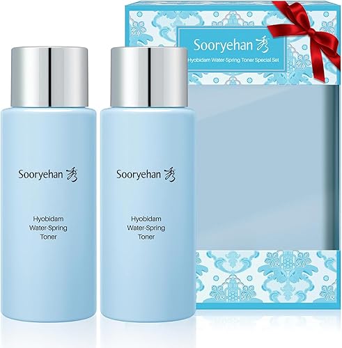 Sooryehan Water Spring Toner Special Set (8.5 fl oz, paquete de 2) - Tóner hidratante y rico en nutrientes para acondicionamiento. Ginseng