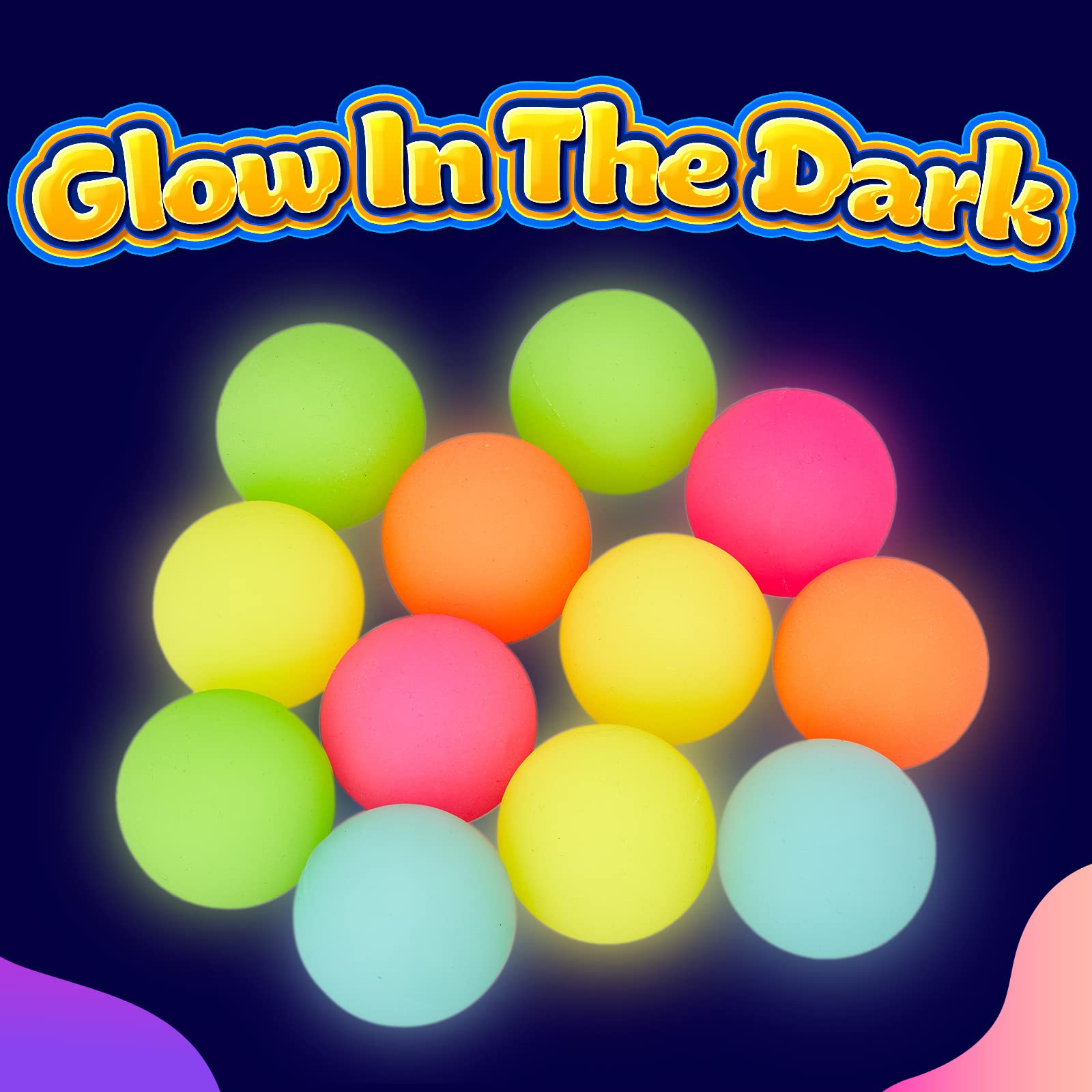 MATICAN 12-Pack Large Bouncy Balls 