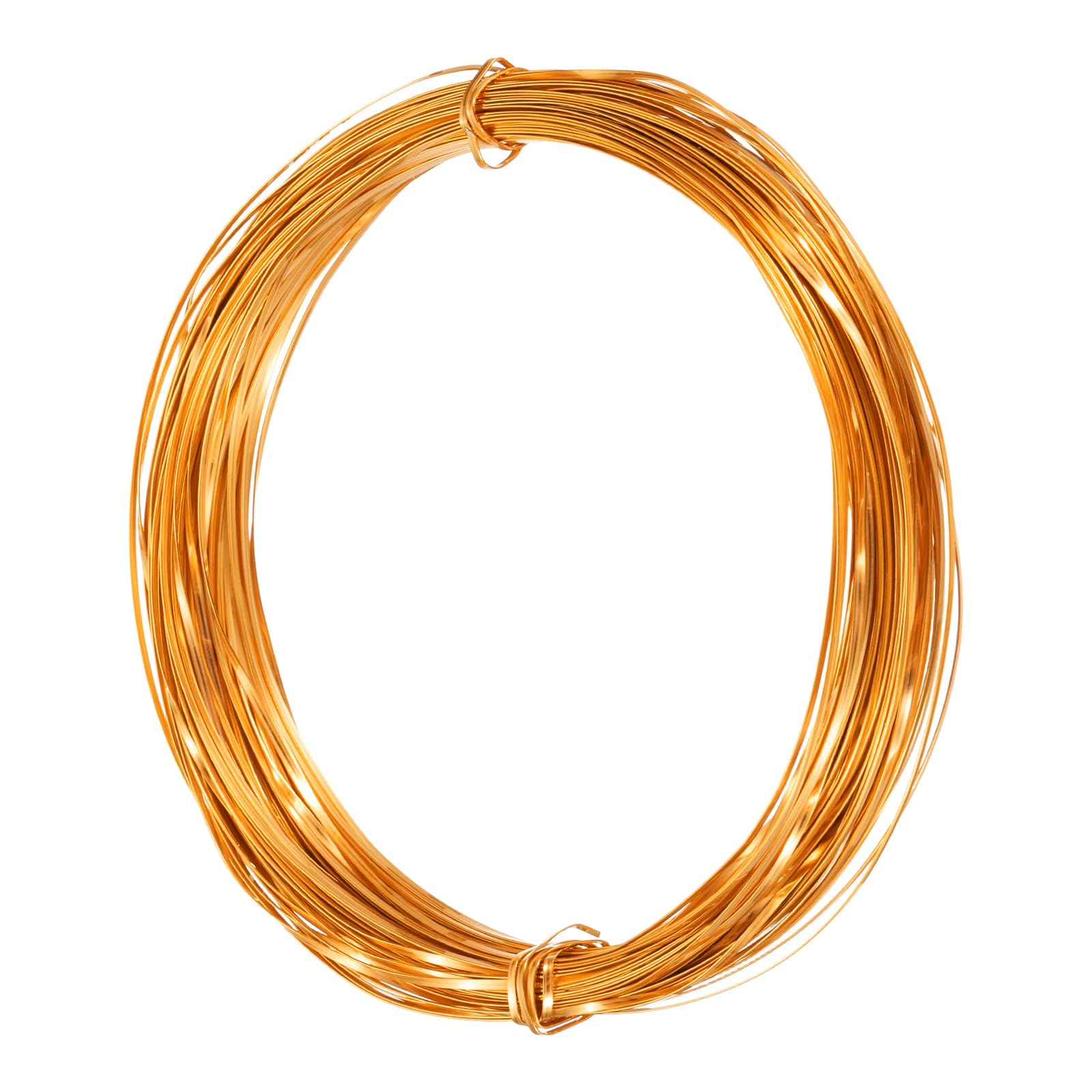uxcell 1mm Aluminum Craft Flat Wire,98Ft 0.3mm Thickness Bendable Metal Floral Jewelry Beading Armature Wire for Sculpting Armature DIY Jewelry Making, Gold Tone