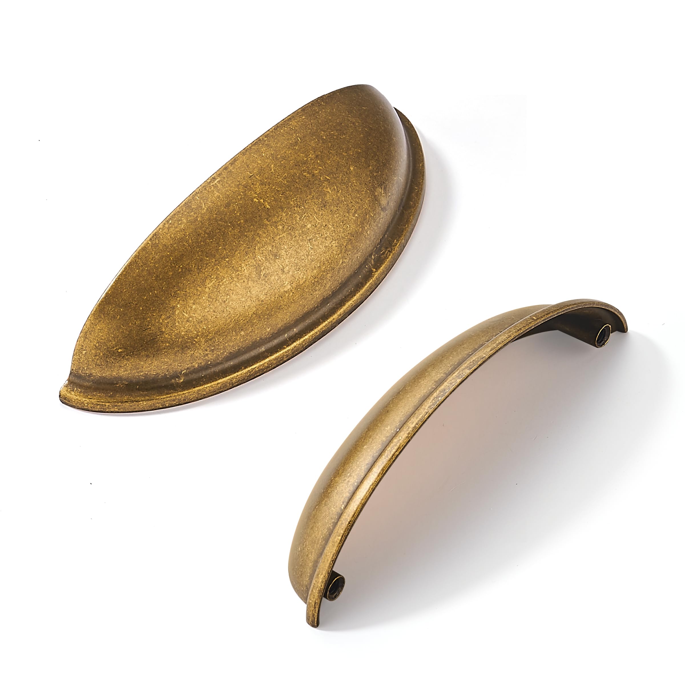 KHTUMEWARE-P9001 Antique English Brass Cabinet Pulls CTC 4 in (102 mm) 10-Pack