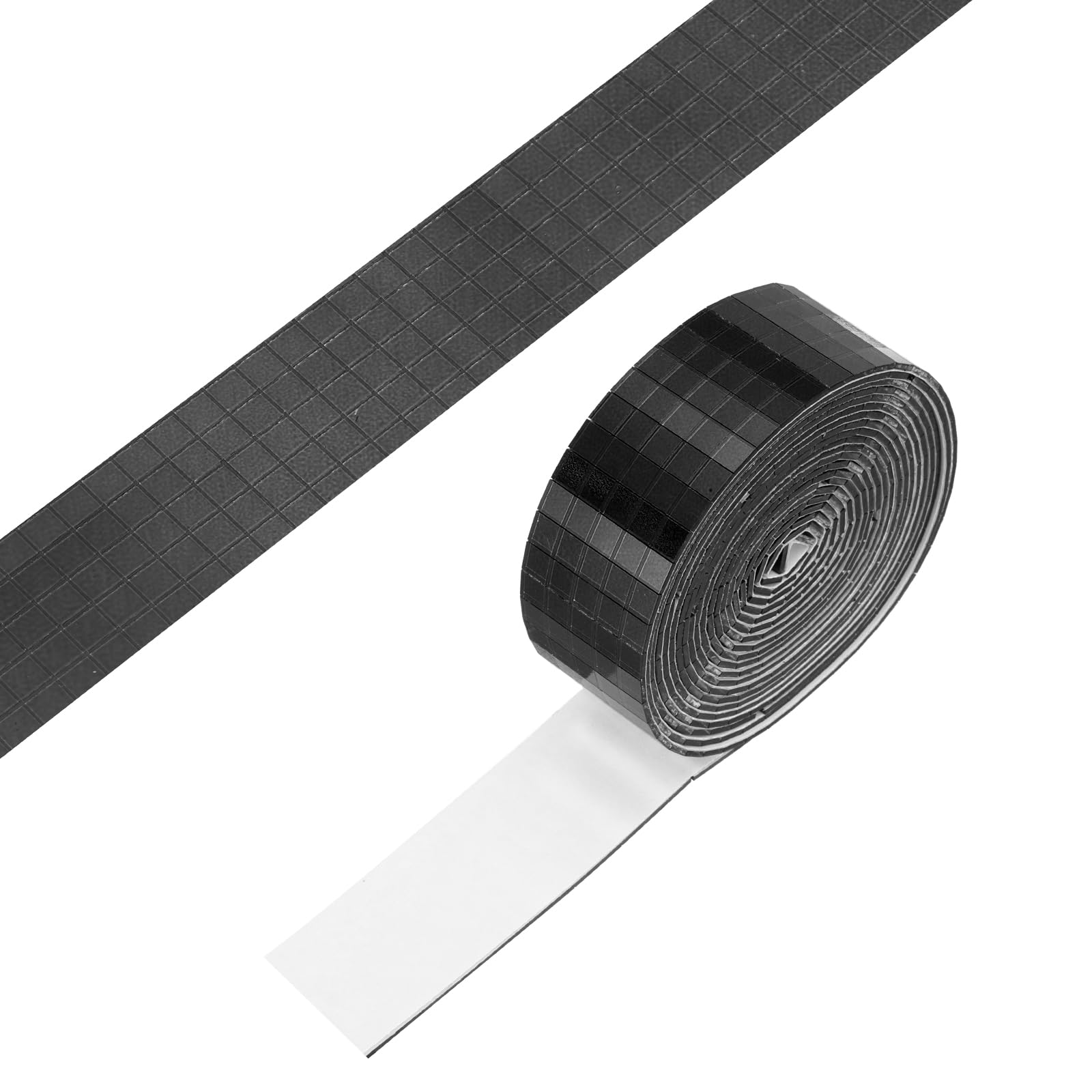 PATIKIL 5x5mm Self Adhesive Mirrors Mosaic Tiles, 2500 Pcs Square Mini Glass Mosaic Disco Tile Sticker for DIY Craft Disco Ball Party Decoration, Black