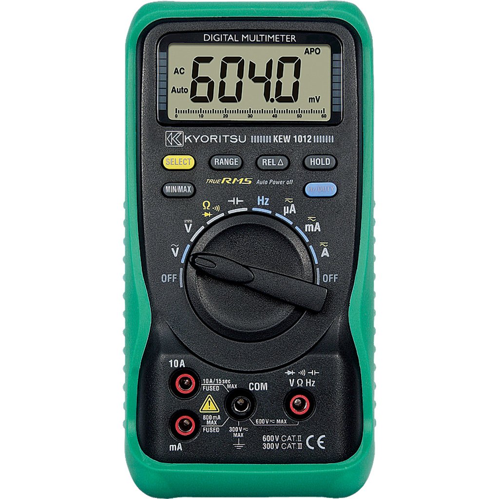 Kyoritsu Kew 1012 mutlimetro Digital para la tamaño de tensioni TRMS AC/DC, Correnti TRMS AC/DC, resistencia, continuidad, prueba diodo, Capacidad, Frecuencia, Gris