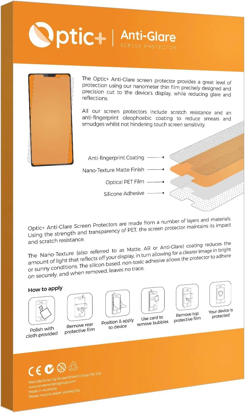 Optic+ Anti-Glare Screen Protector Compatible with CFMOTO U10 Pro