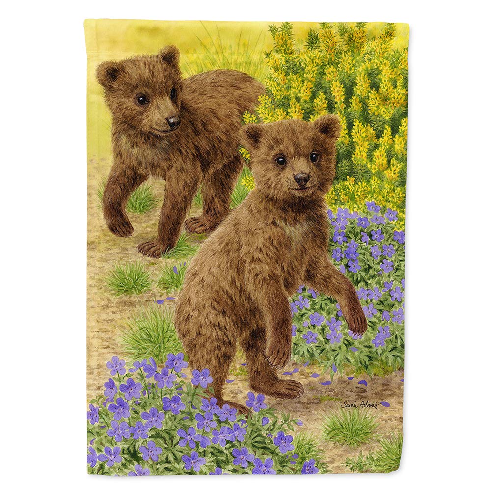 Drapeau grande taille pour maison motif ours et oursons pour une décoration extérieure naturelle