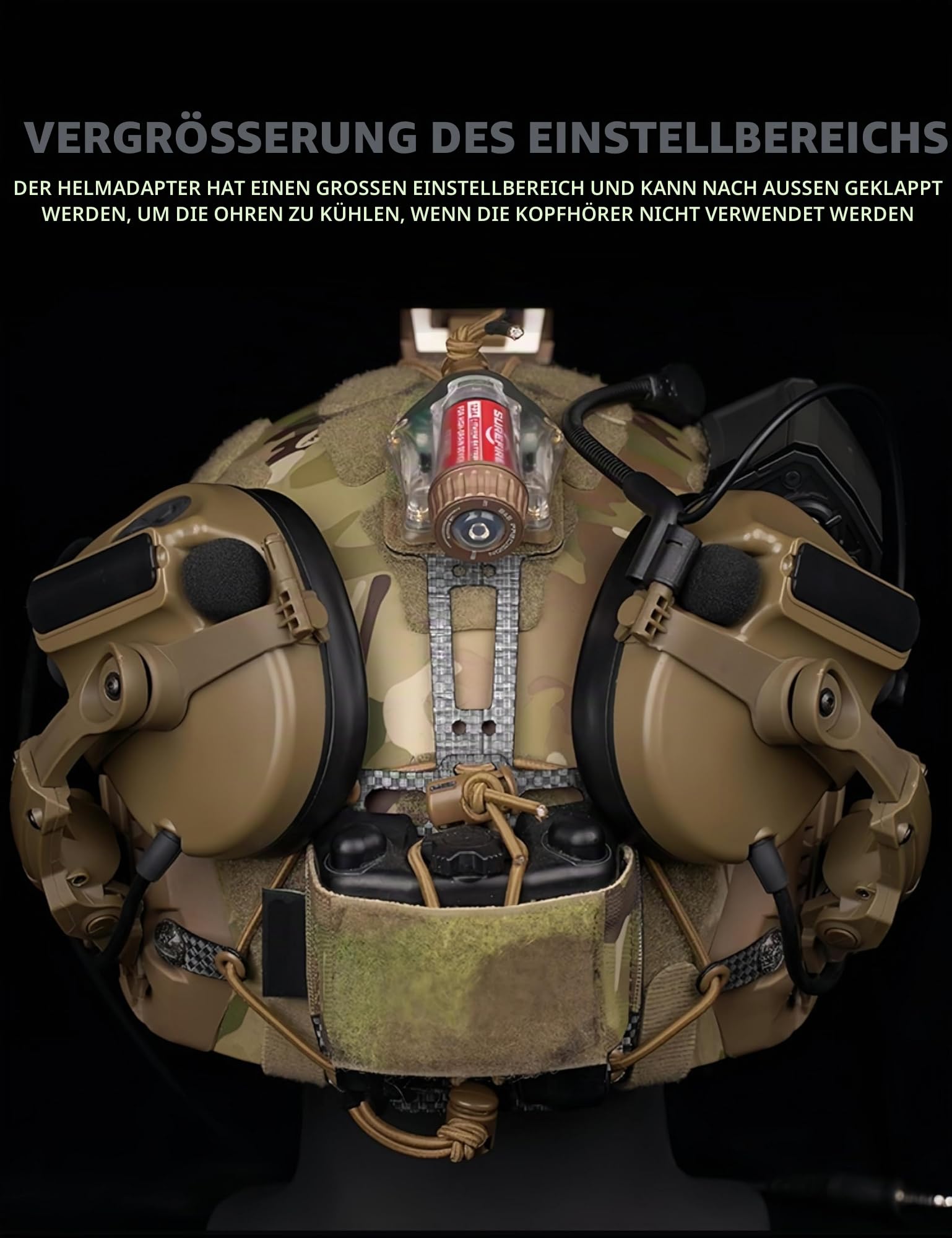 ACEXIER C5 Taktische Kopfhörer Helm (Keine Geräuschunterdrückung) Kommunikationsausrüstung Headset Outdoor Silikon Ohrenschützer