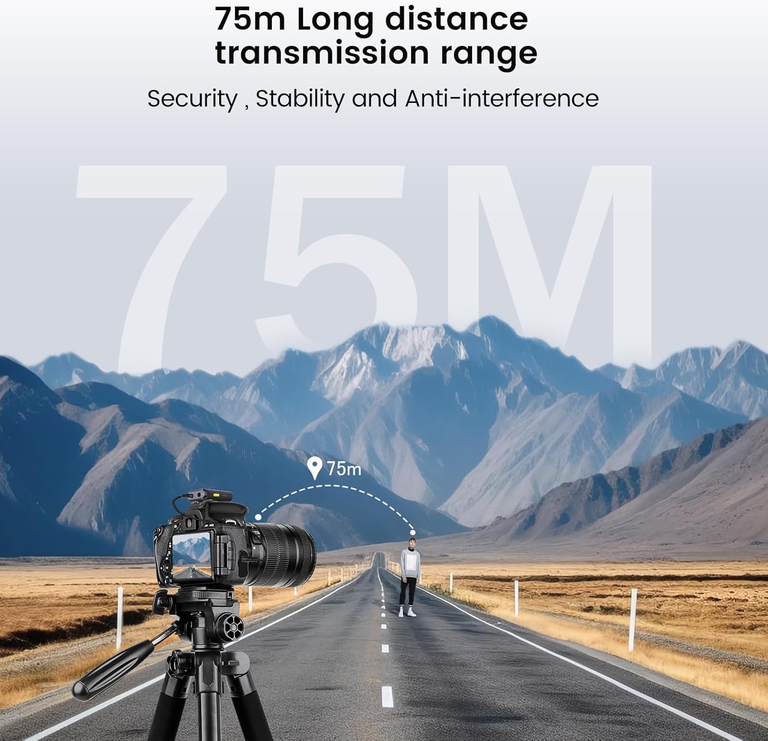 Zwide Wireless Lavalier Microphone System M4(1to1), 3 Levels Noise Cancellation, Compact Mini Lapel Mics with Magnetic Clip for DSLR/SLR Camera/Camcorder/iPhone/Android Phones/PC