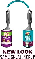 Vista 2 de Scotch-Brite - Rodillo quitapelusas extra pegajoso para pelo de mascotas, diseñado para quitar el pelo y la pelusa de sofás, ropa, camas de perros