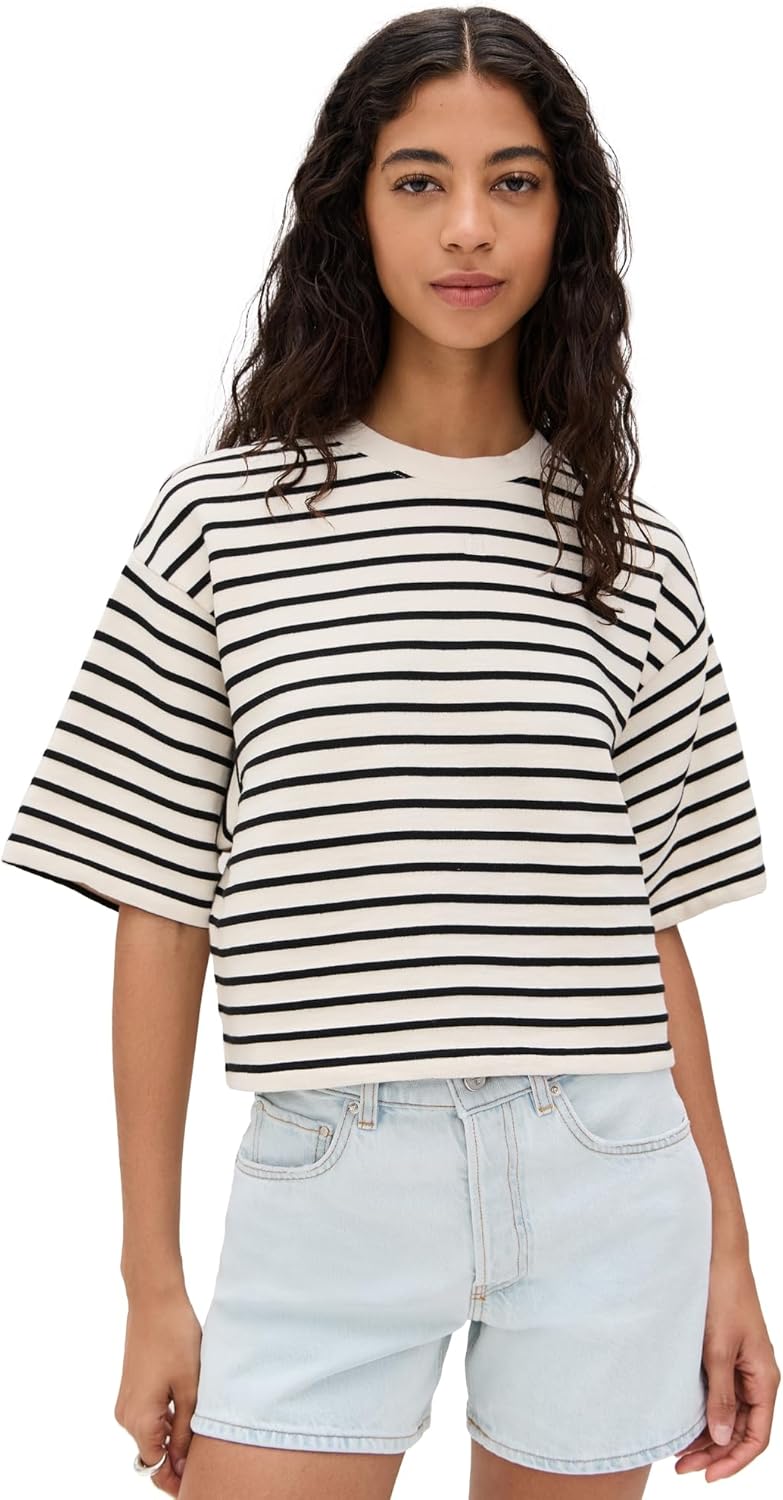 ANINE BING Women's Myers Cropped Tee