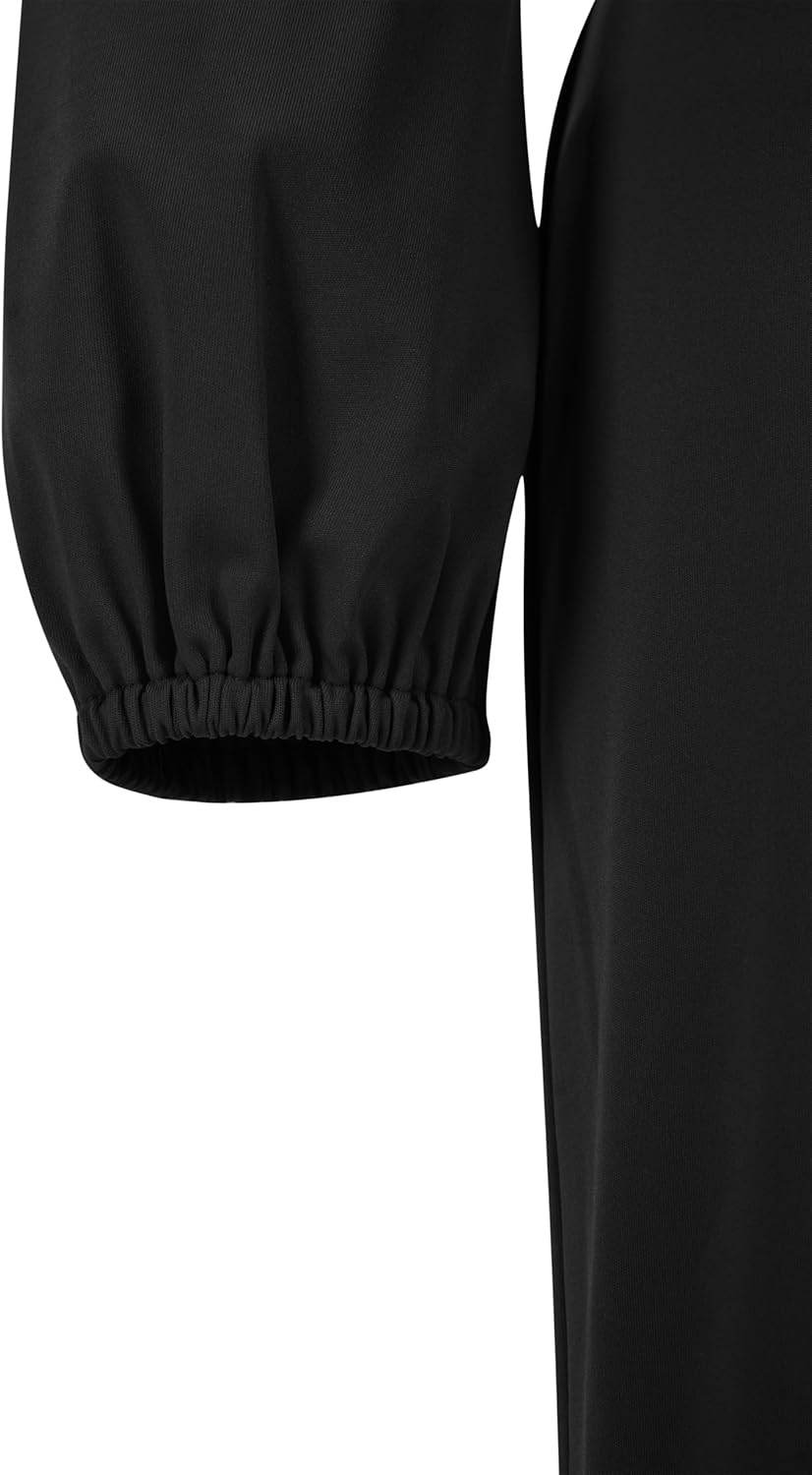 Women's Long Sleeve Church Dress Clergy Tab Insert Collar Fishtail Priestess Dress - Image 6