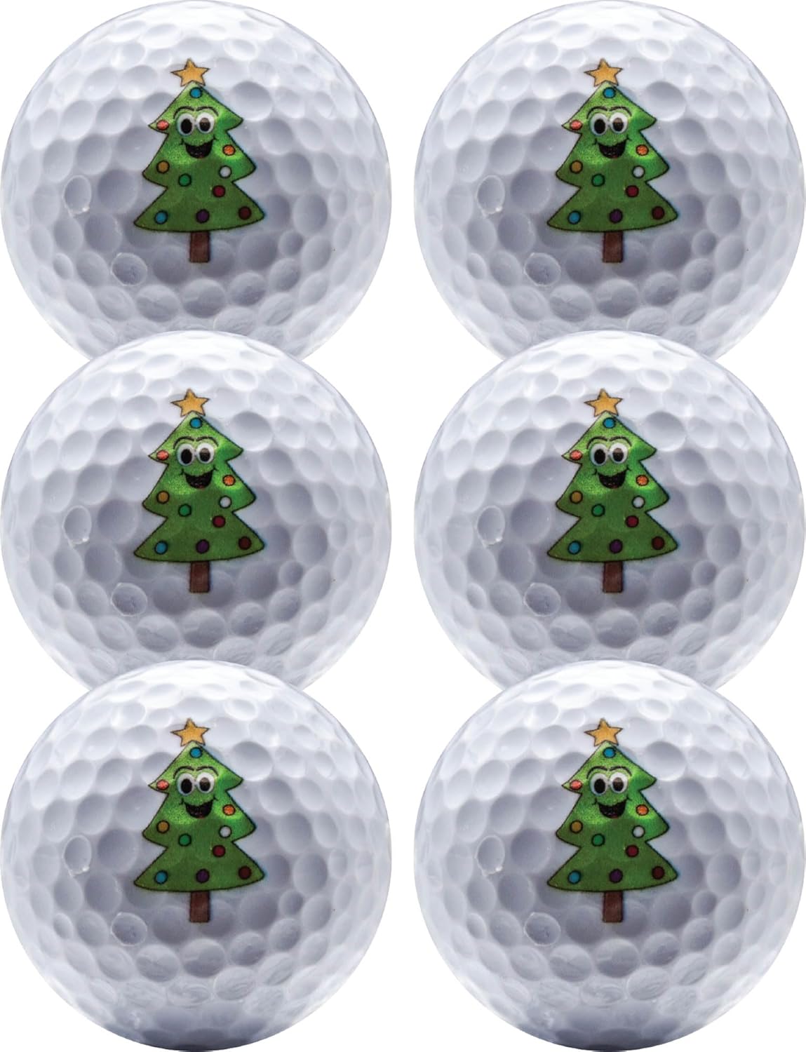 GBM Christmas Tree Imprint Novelty Golf Balls – Fun Golf Balls Christmas Tree Themed Designs, Perfect for Holidays, Tournaments & Golf-Themed Events, Retirement Gifts for Men Women, 12-Pack