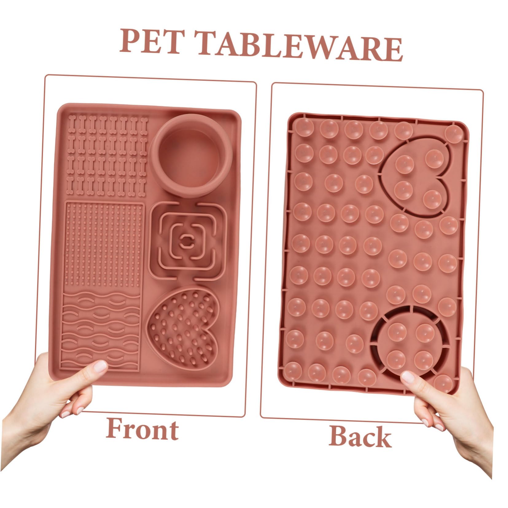 INOOMP 5stücke Hundeslow-futtermatte Saugnapf Langsame Fütterung Pad Für Haustiere Großes Rutschfestes Design Zur Langsamen Für Stressabbau Und Beschäftigung