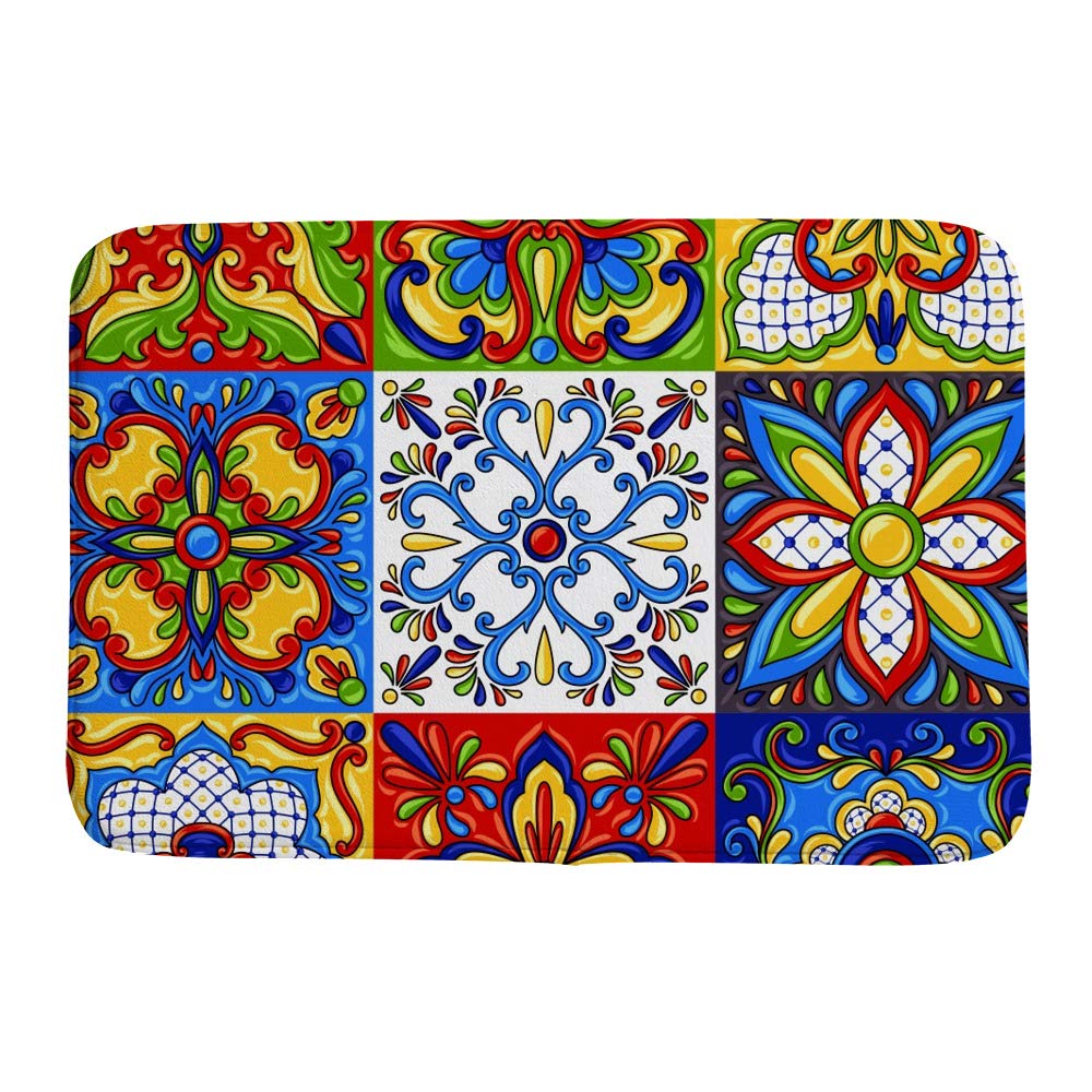 Tapis de bain lavable en machine imprimé oriental tapis absorbant