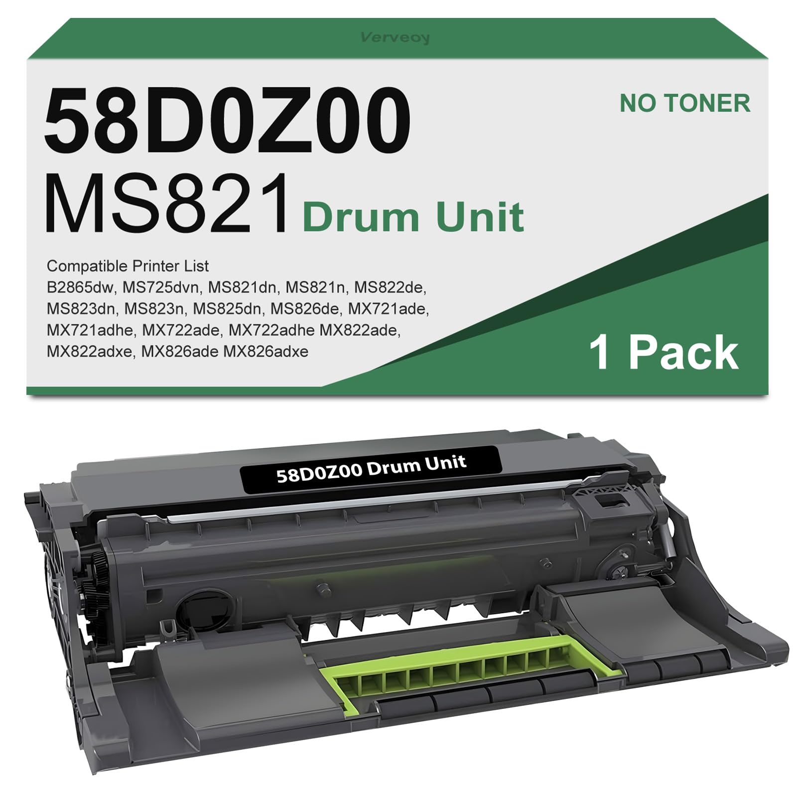 58D0Z00 Imaging Unit Black- MNRS Remanufactured Imaging Unit for Lexmark MS821 Drum for MS821 Drum Unit MS823 B2865 MS823n MS823dn MS821dn MS821 MS825