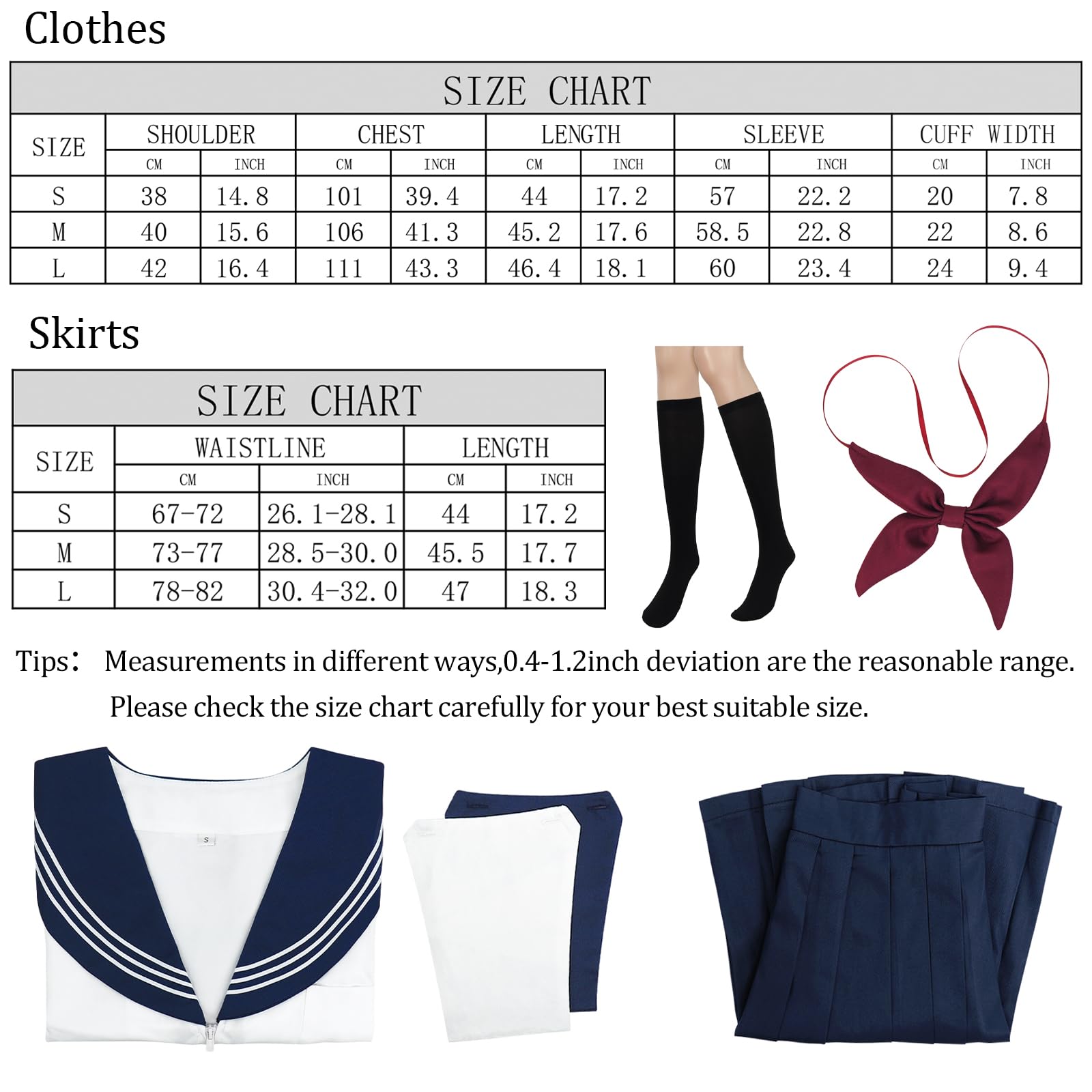 Damen Kostüme Kawaii Japanischer Matrosenanzug Schulmädchen JK Uniform für Cosplay