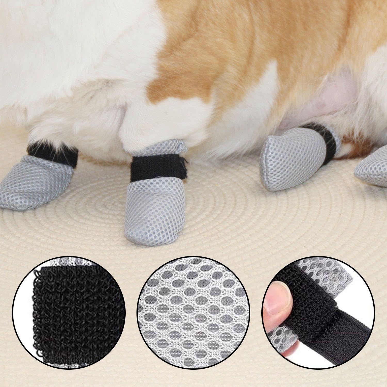 NIDHFG 8 Pieces Of Cat Foot Cover, Pet Supplies, Adjustable Cat Claw Cover, Scratch-Resistant Cat Claw Cover, Bathing Accessories - Image 3