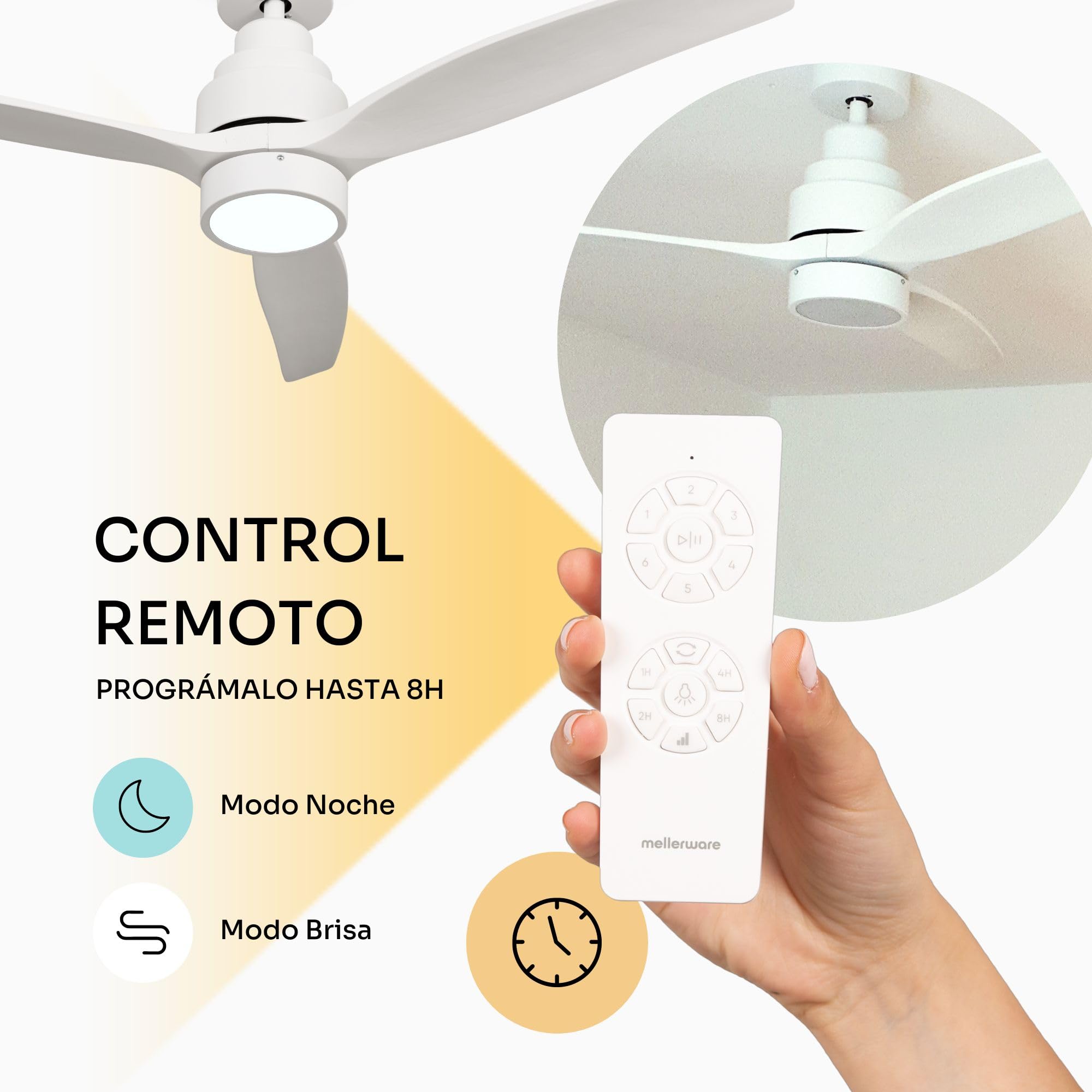 Ventilateur de plafond avec lumière Brizy Bright Core - SPECIAL PRICE