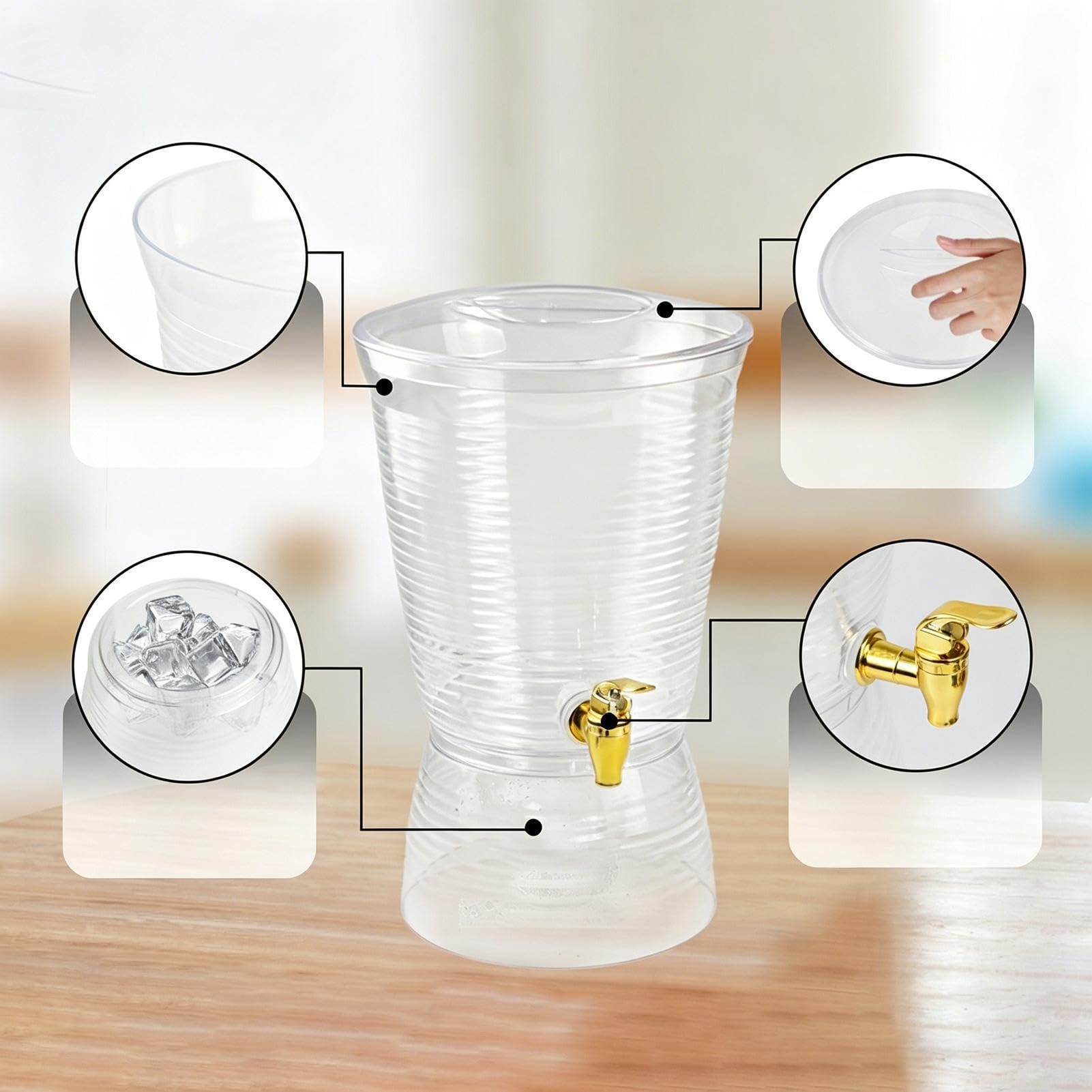 Dispensadores de bebidas para , dispensador de bebidas de gran capacidad de 6 L, contenedor de bebidas, para animadores, camareros, mujeres, hombres, oficina, , restaurante, cafetería