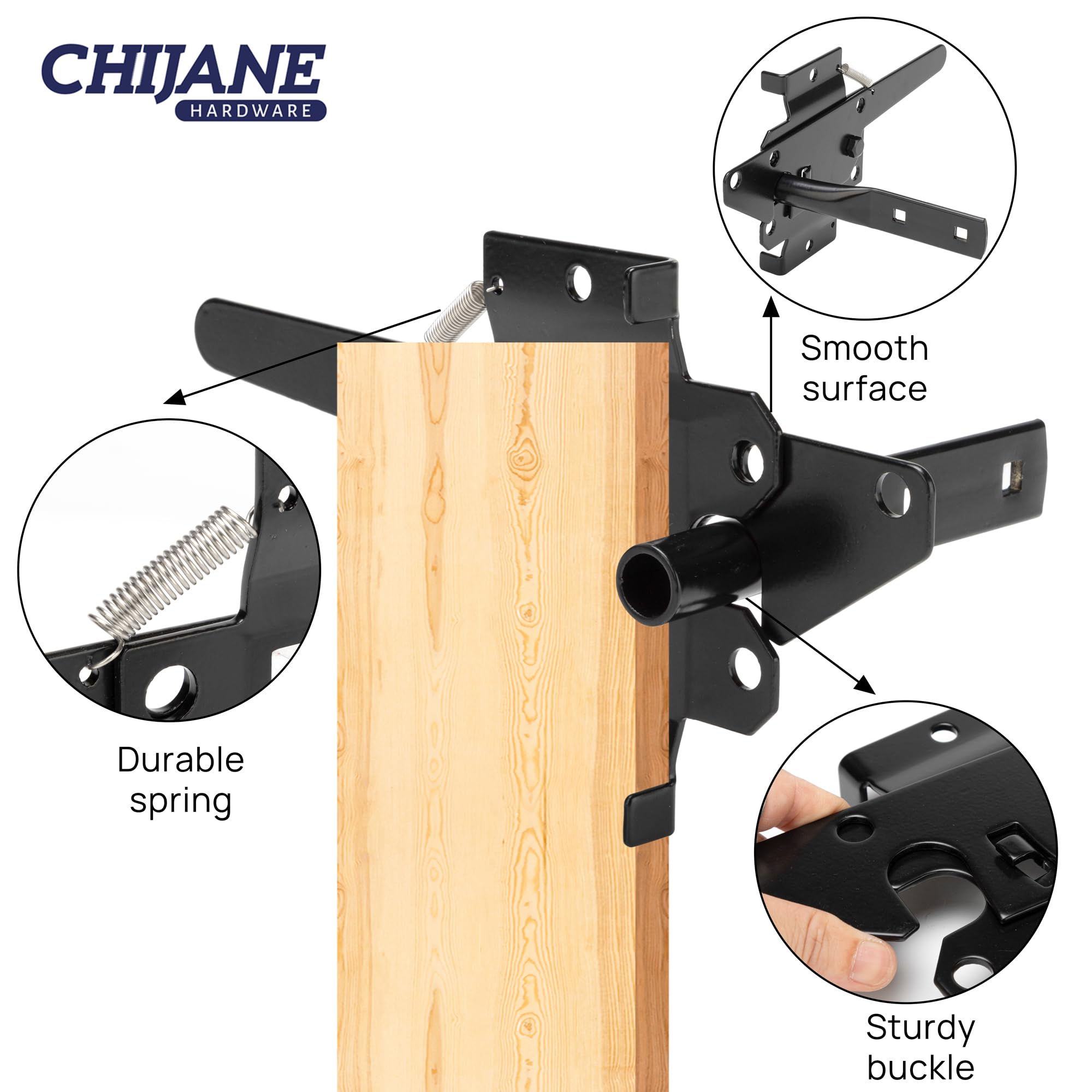 Heavy Duty Self-Locking Post Mount Automatic Gravity Lever - View #2