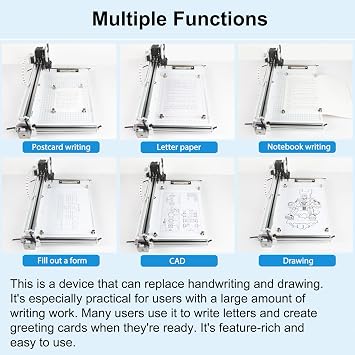 XY Plotter, Intelligent Automatic Writing Robot with 5 Writing Pen & 1 Capacitive Stylus, Machine Working Area 31cm*21cm, Reduce workload, for Letters Envelops Cards Digital Arts Creation