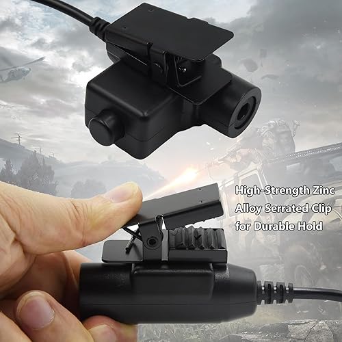 Miniatura 5 de WODASEN Adaptador táctico U94 PTT Push to Talk Botón Walkie Talkie Auricular Cable Conector para Baofeng UV-5R UV-17R UV-82 UV-82HP BF-888S BF-F8HP