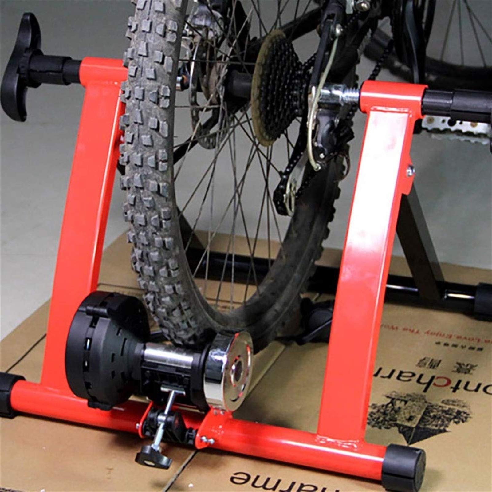 KXAOXGRC Indoor-Heimtrainer-Ständer, Fluid Indoor Bicycle Trainer Fließender Widerstand Indoor Bike Trainer Übungsständer for Indoor-Fahrradtraining und -Übung 26-28 Zoll Auto & Motorrad