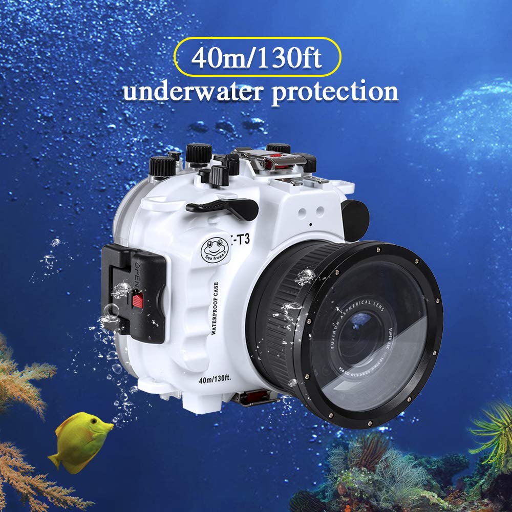 Amazon | Seafrogs 40m/130フィート 水中カメラハウジング 防水ケース