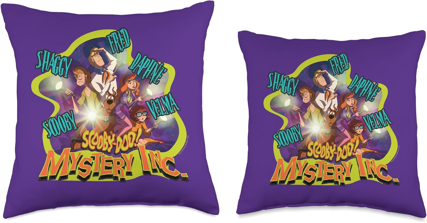 Scooby-Doo Mystery Inc. Gang Throw Pillow