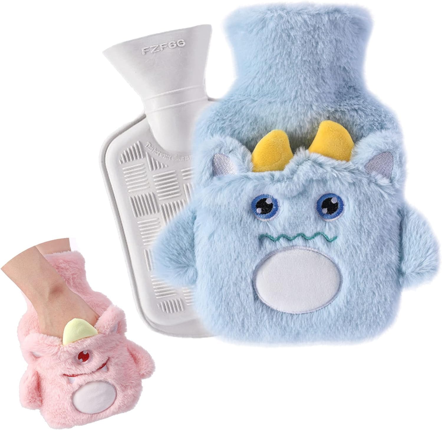 HomeFast Heating Bag, Hot Water Bag for Full Body Pain Relief, Rubber Hot Bag for Men & Women Bottle Water Bag with Cute Monster Cover for Pain Relief in Period, Cramps with Hand Warmer Pockets (B0CMDB4S2J) Amazon Price History, Amazon Price Tracker