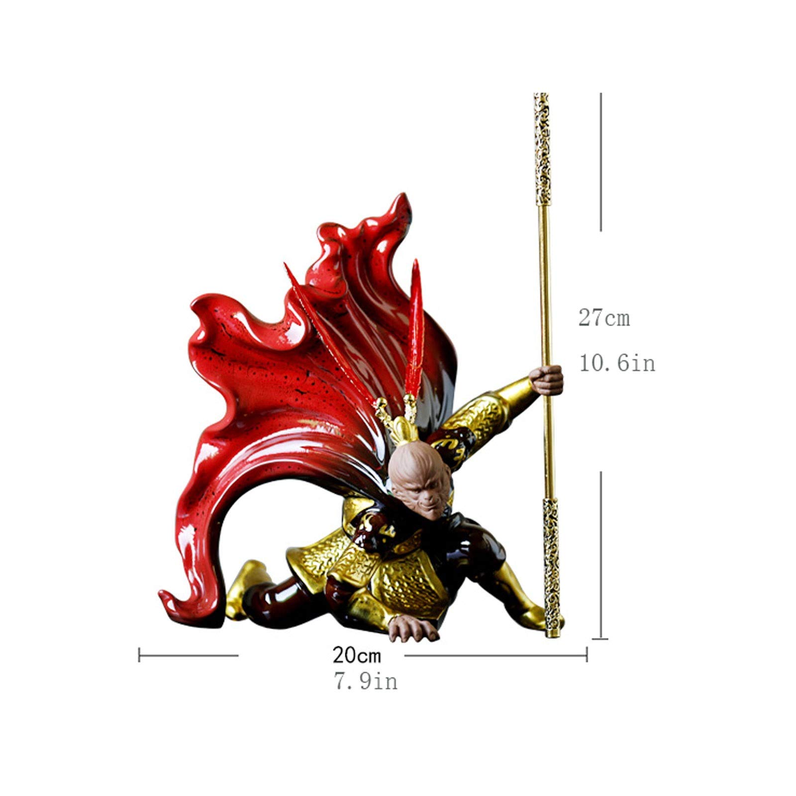 Sun Wukong Statue Decoration Figurka statua zwierząt ozdoby Qitian Dasheng Słońce Wukong Monkey King Buddhas Statua rzeźba rzemiosła dekoracje domowe Figurka Monkey King.