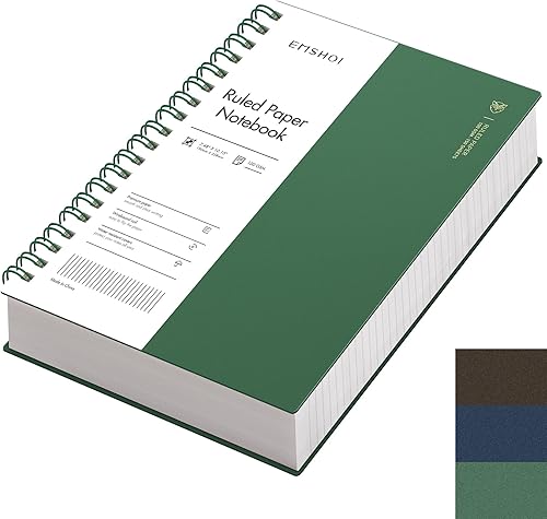 EMSHOI Cuaderno de espiral B5 con rayas universitarias, tamaño grande, 7.48 x 10.15 pulgadas, 300 páginas150 hojas, papel grueso de 3.53 ozm, tapa disponible en Yaxa Venezuela