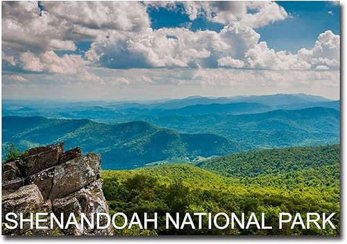 Imán para nevera de viaje del parque nacional de Shenandoah, tamaño 2.5" x 3.5"
