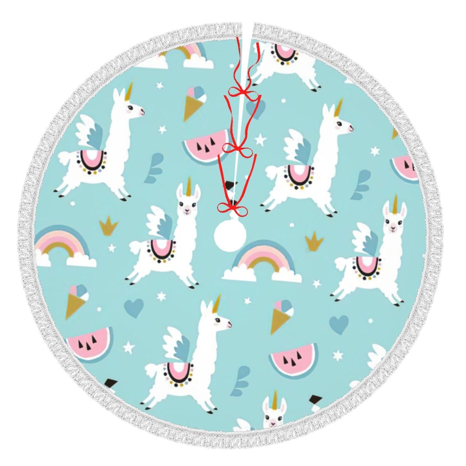 Tapis de sapin de Noël pour cacher le pied de l'arbre proprement