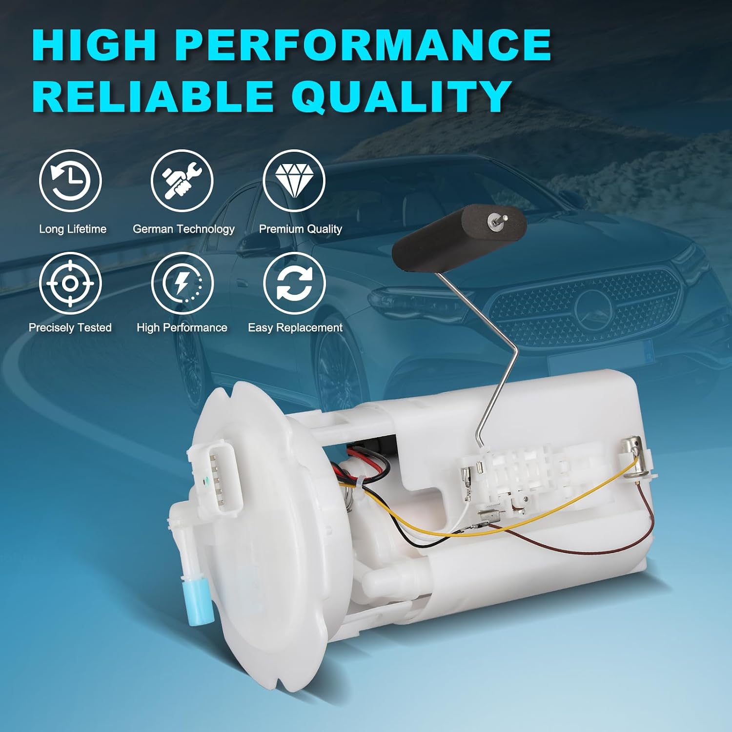 OTO-K Electric Fuel Pump Module Assembly with Sending Unit Compatible with Nissan Sentra 2002 2003 2004 2005 2006, 1.8L 2.5L, Sedan, Replace# E8502M, 17040-8U000, 170408U000, 17040ZG50A