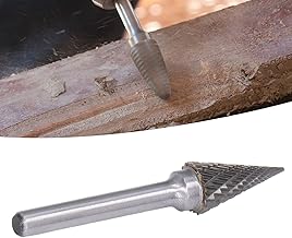 Lixa rotativa, haste de carboneto rotativa rebarba 2 corte em forma de cone pontiagudo broca de moedor de matriz de 6 mm haste YG8 carboneto MX1225