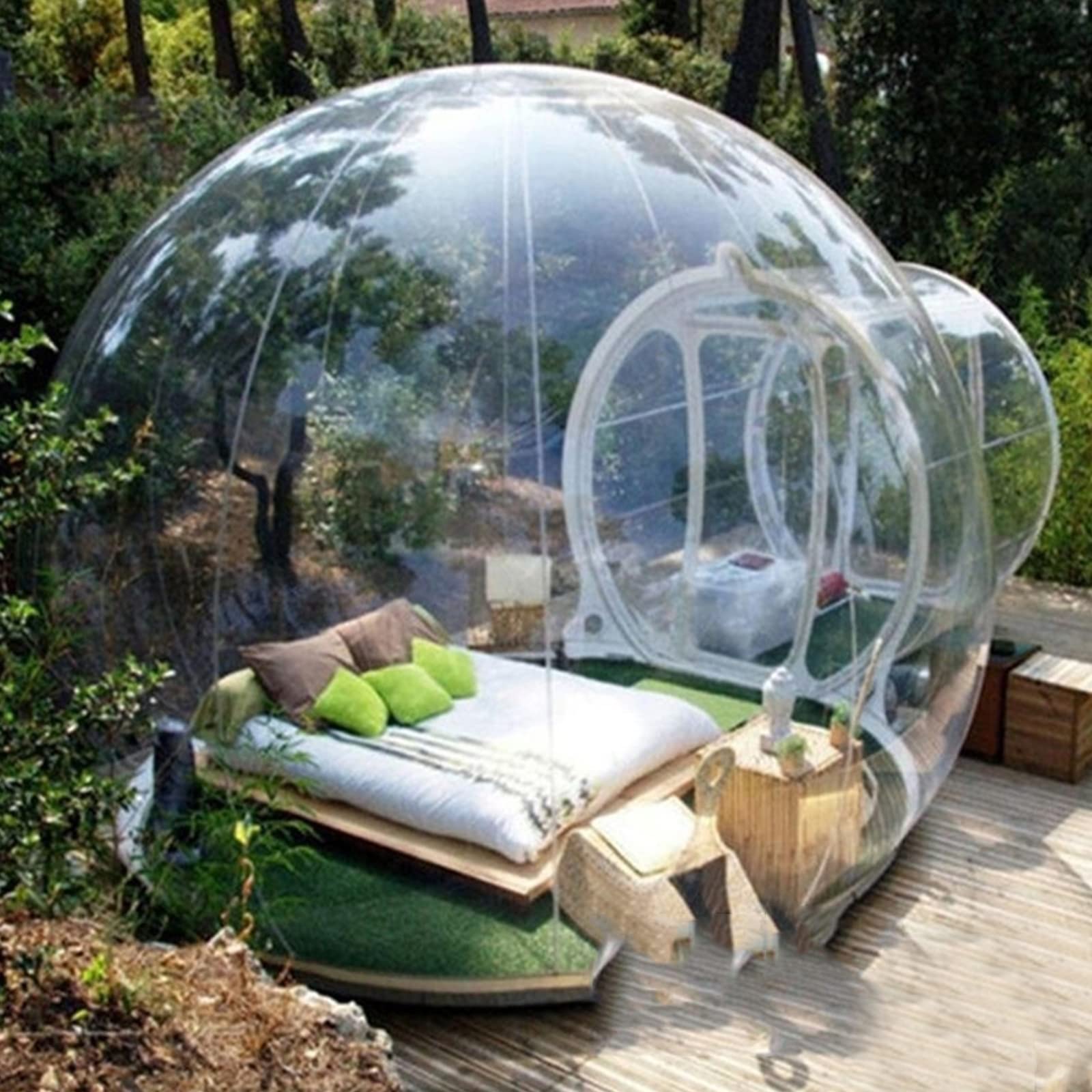 asdchZen Transparent Inflatable Bubble Tent, Inflatable Bubble Tent Transparent Waterproof Windproof For Camping 3M 4M 5M