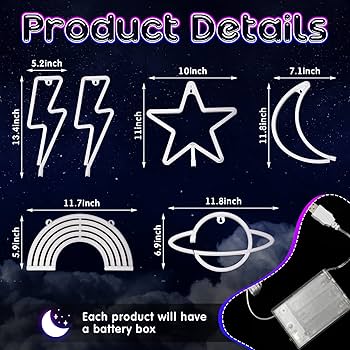 Amazon.co.jp: ネオンサイン LEDネオンライトサイン 6個 ネオン