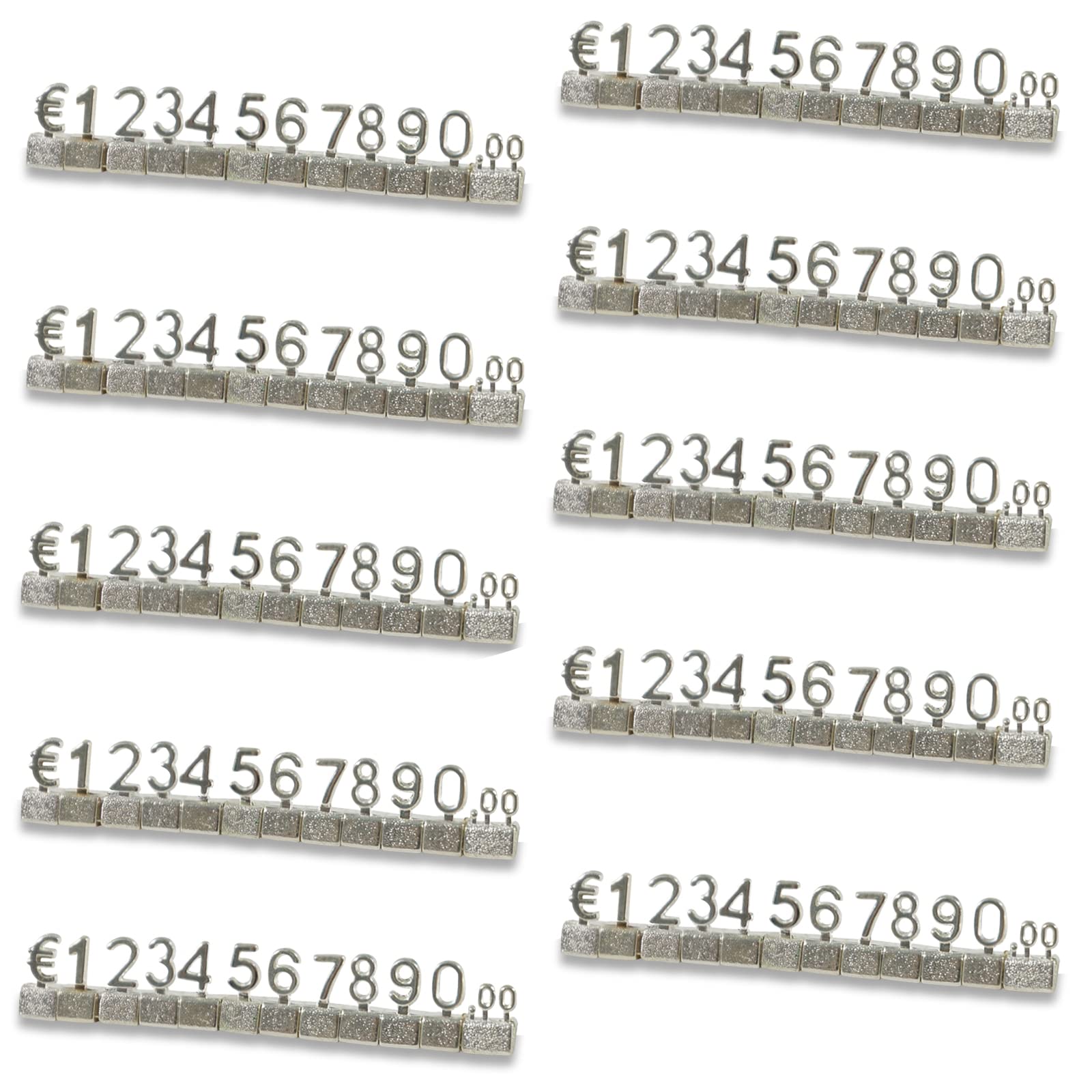 MACHSWON 10 STKS Digitale Prijskaartje 3D Metalen Rekken Verstelbare GBP £ Prijs Kubus Kit voor Winkel Display Sieraden Horloge Winkel Kantoor Display Prijsmarker Labels Brons