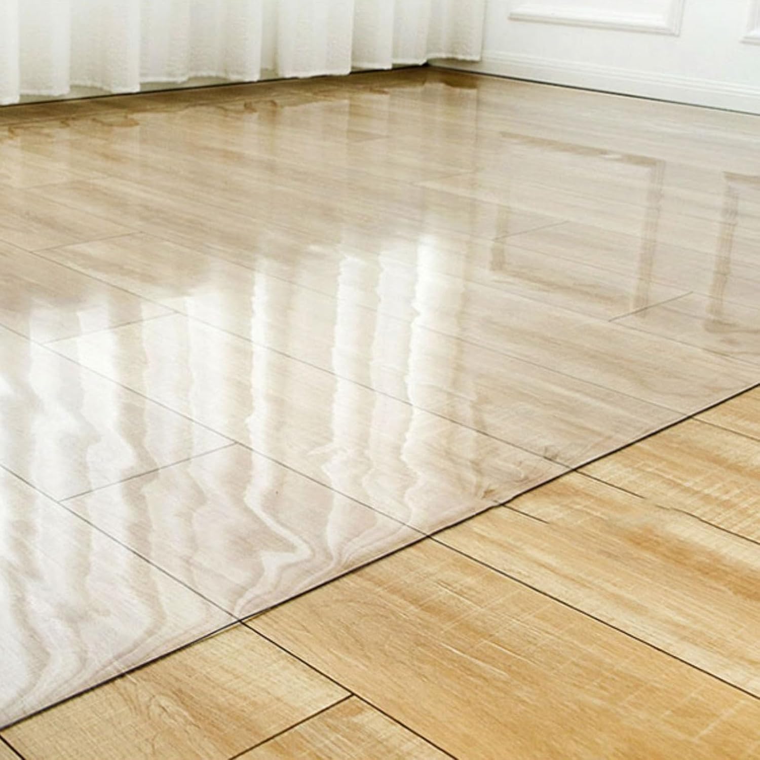 Alfombrilla para silla para suelos duros PVC 1,5 mm, transparente y antideslizante, base para silla de oficina antideslizante, alfombrilla protectora para suelos duros (110x160cm(43.31x62.99in))