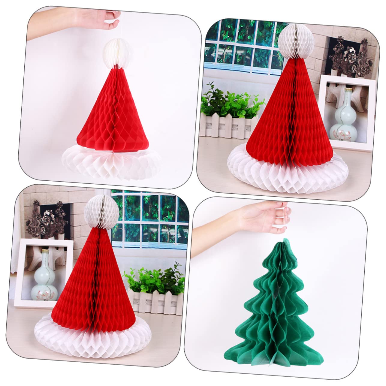 2 Set Decorazioni Natalizie Cappelli Natale E Addobbi per Pendenti per Feste Natalizie Decorazioni Appese per Casa Bar E Club 6 * 2